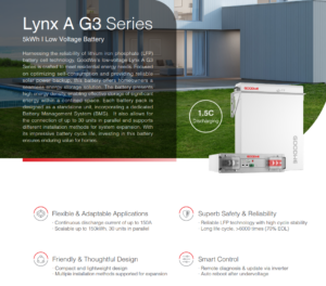 GoodWe Lynx A G3 Series - Pin Lưu Trữ Lithium LFP Điện Áp Thấp 5kWh Thế Hệ Mới Cho Gia Đình
