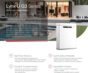 GoodWe Lynx U G3 Series - Pin Lưu Trữ Năng Lượng Thông Minh